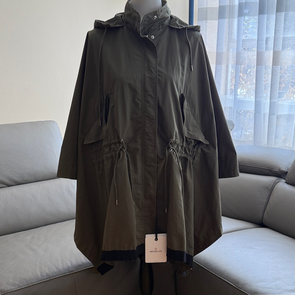 NWT Auth Moncler PISSENLIT Women's Hooded Cape/jacket/coat  sz S/4-8 US-0 Moncl